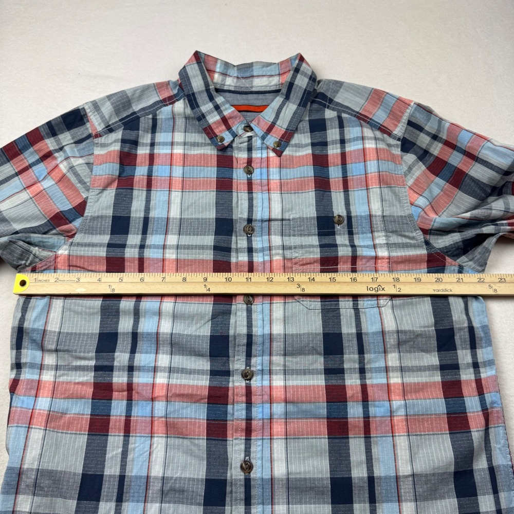 The North Face Men's Plaid Button Shirt L Ripstop‎ Red Blue Outdoor Hiking - Picture 7 of 7